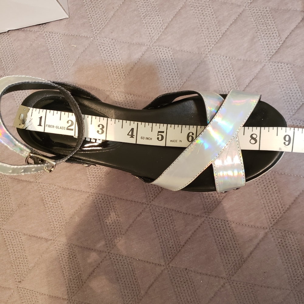 Ego & Greed Holographic Flatform Sandals - Picture 7 of 8